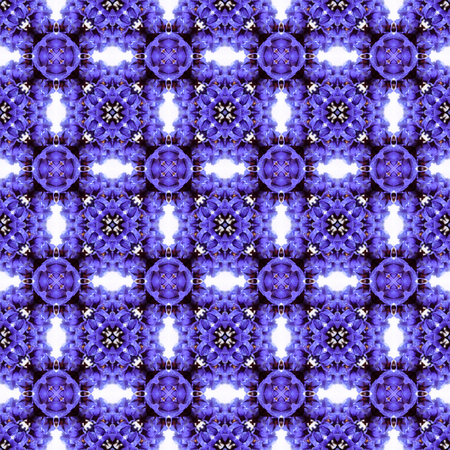Abstract flowers seamless pattern background. Kaleidoscope from flowers. Hydraulic tile design.の写真素材