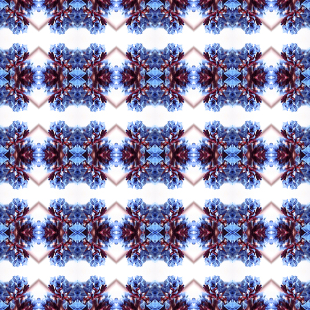 Abstract flowers seamless pattern background. Kaleidoscope from flowers. Hydraulic tile design.