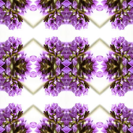 Abstract flowers seamless pattern background. Kaleidoscope from flowers. Hydraulic tile design.