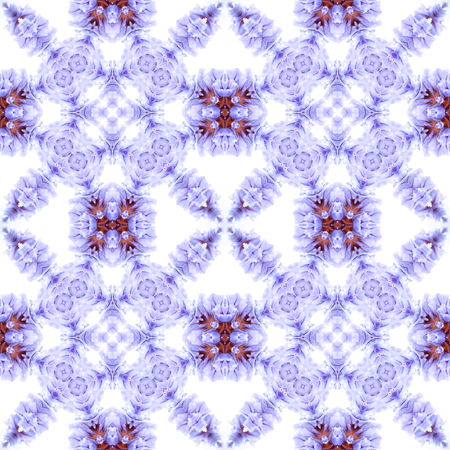 Abstract flowers seamless pattern background. Kaleidoscope from flowers. Hydraulic tile design.