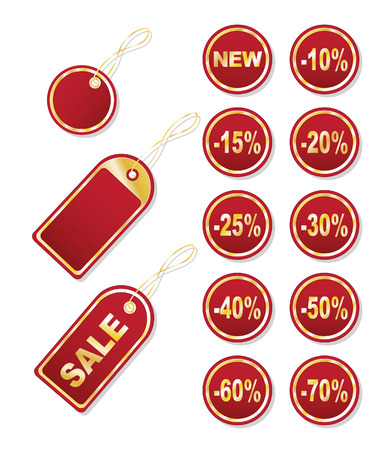 Set of price tags. This illustration can be used for your design.のイラスト素材