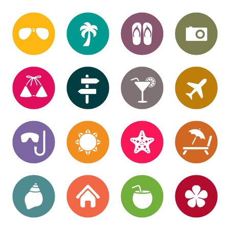 travel and vacation icons のイラスト素材