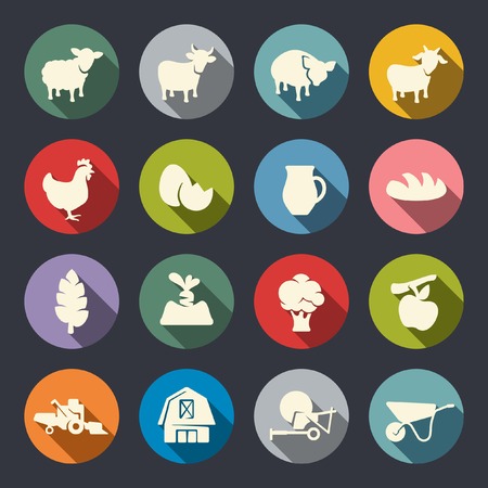 Farm icon setのイラスト素材