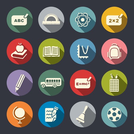 School icon set のイラスト素材