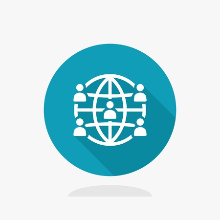 Global network iconのイラスト素材