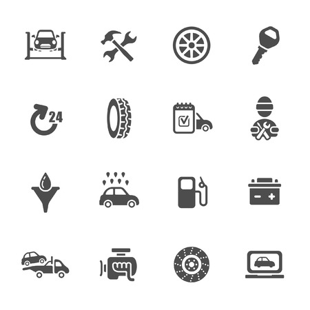 Car service icon set のイラスト素材