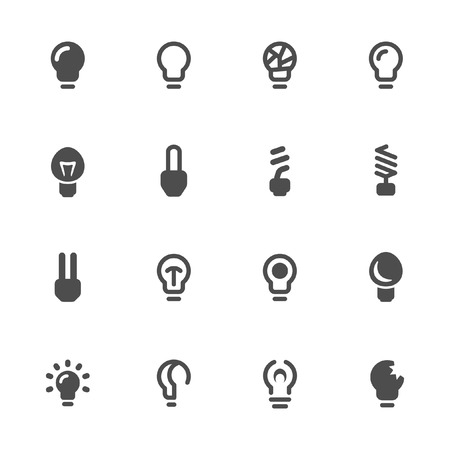 Light bulb icon set のイラスト素材