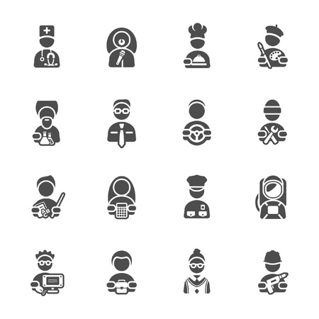 Professions icons set のイラスト素材