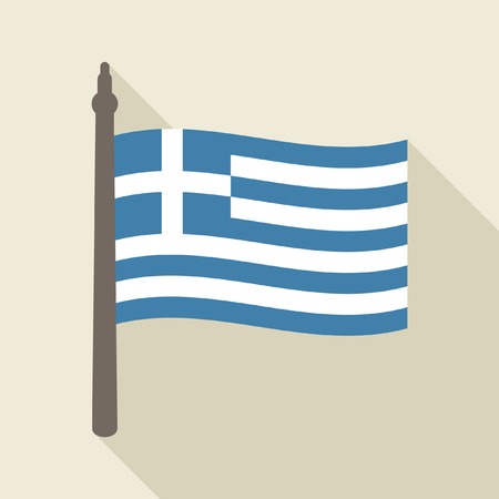 Greek flag iconのイラスト素材