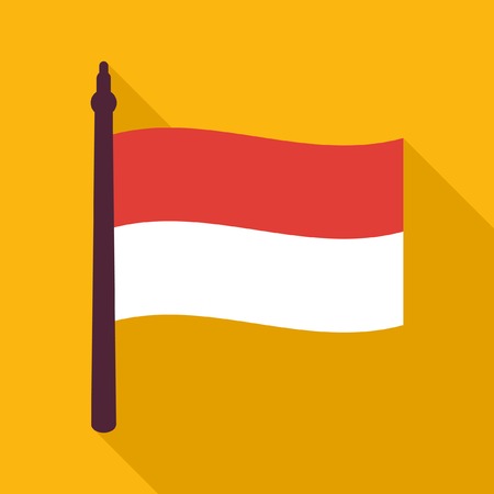 Indonesian flag iconのイラスト素材