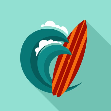 Surfing vector illustrationのイラスト素材