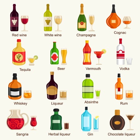 Alcohol drinksのイラスト素材