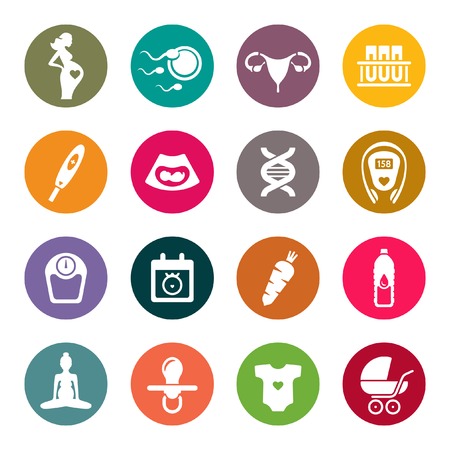 Pregnancy icon setのイラスト素材