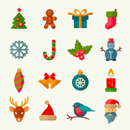 christmas iconsのイラスト素材