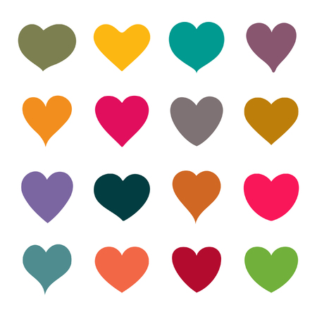 Set of vector hearts Set of vector hearts