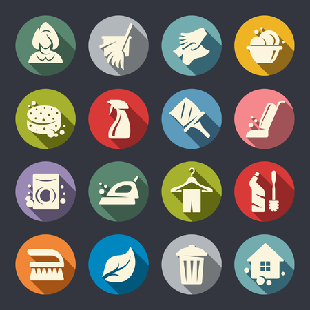 Cleaning service  icon setのイラスト素材