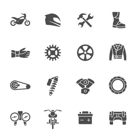 Motorcycle  icon setのイラスト素材