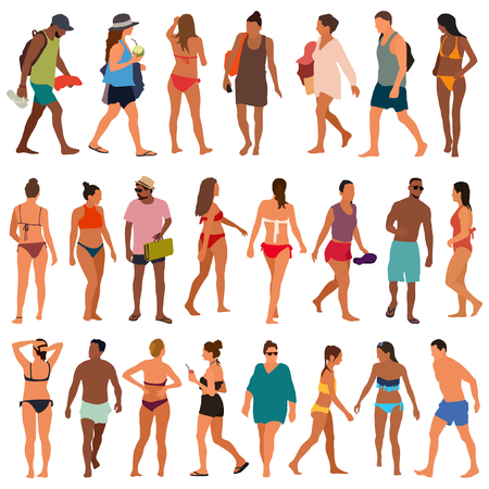 Beach peopleのイラスト素材