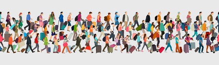 Travel people bannerのイラスト素材