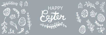 Easter bannerのイラスト素材