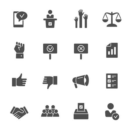 Political elections vector icon setのイラスト素材