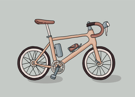 Bicycle hand drawn vector illustrationのイラスト素材