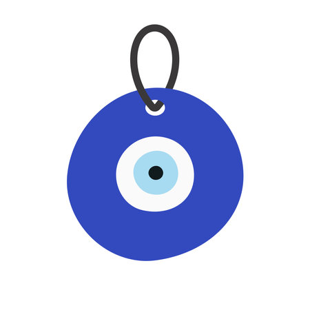 Evil eye. Turkish amulet. Fatima eye. Flat vector illustration.のイラスト素材