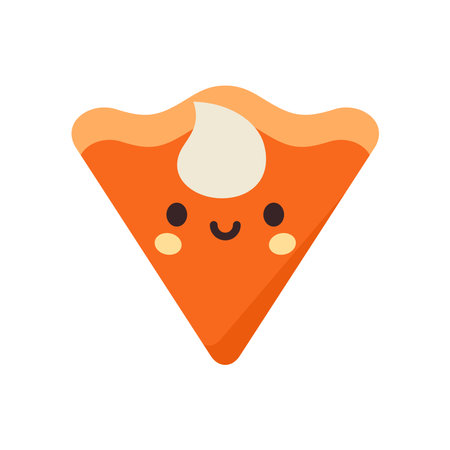 Cute cartoon slice of pumpkin pieのイラスト素材
