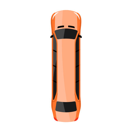 Limousine top view vector illustrationのイラスト素材