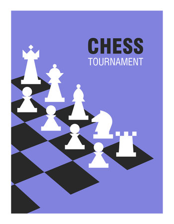 Chess tournament announcement posterのイラスト素材