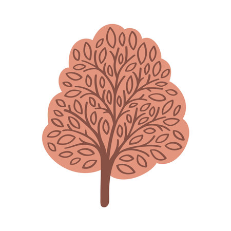 Autumn tree abstract decoration elementのイラスト素材