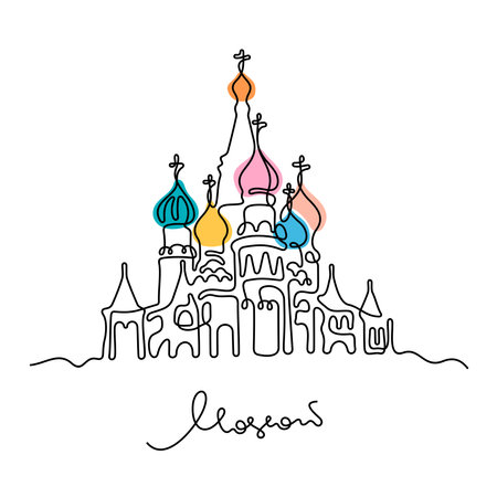 Saint Basils Cathedral, Moscow illustrationのイラスト素材