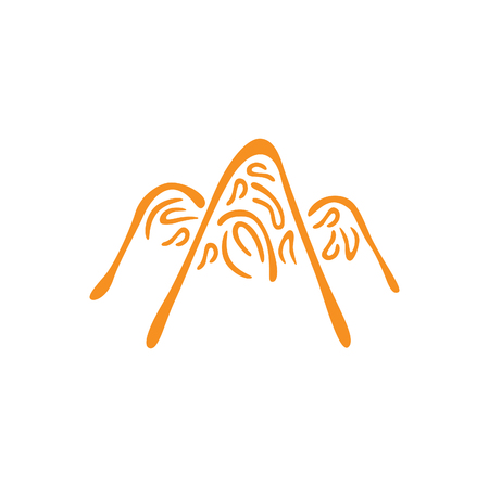 Vector abstract symbol of the mountain. Mountain peaks in ice abstract. eps jpgのイラスト素材