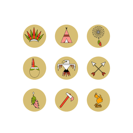 Vector set of icons. The most necessary thing for Indians.のイラスト素材