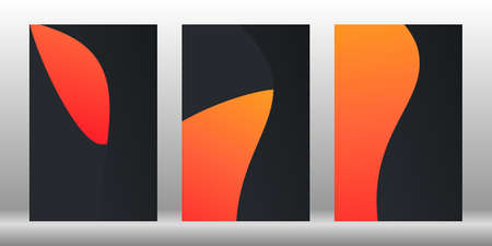 Abstract background with bright elements. A dark template with an orange gradient. Design for...