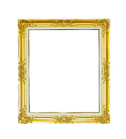 golden color image frameの写真素材