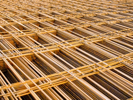 Structural steel in mesh shape for construction.の写真素材