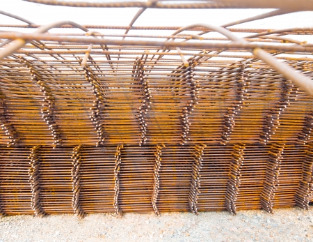 Structural steel in mesh shape for construction.の写真素材