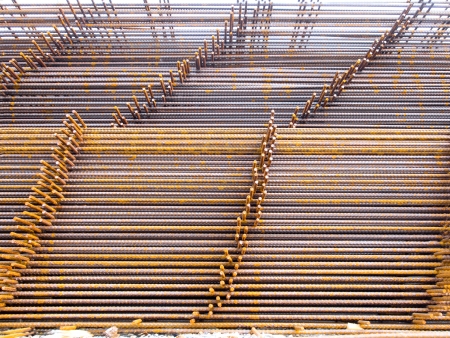Structural steel in mesh shape for construction.の写真素材