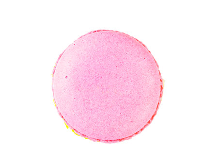 colorful macaroons isolated on white の写真素材