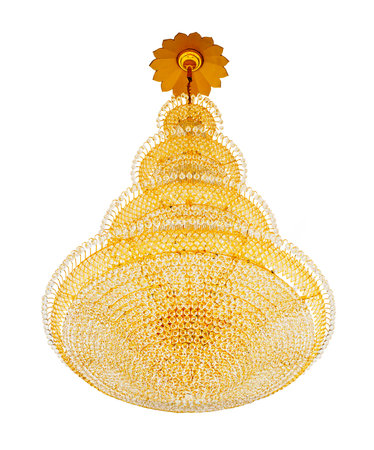 Crystal lamp isolated on white の写真素材