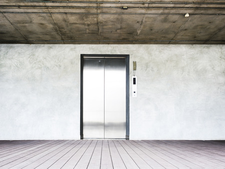 wooden floor and concrete wall 