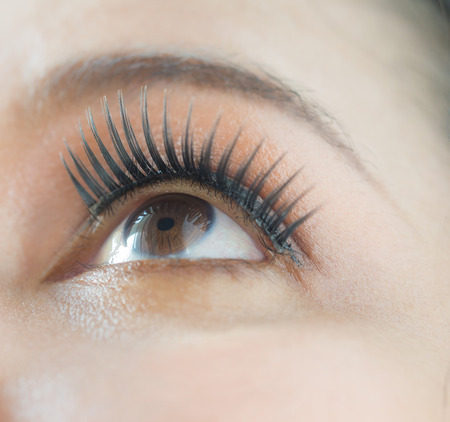 asian woman eye , close up shotの写真素材