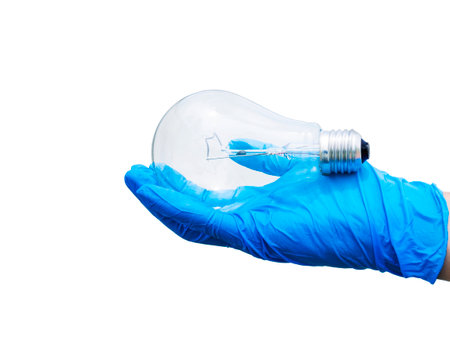 incandescence light bulb isolated on white backgroundの写真素材