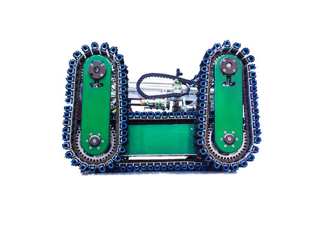 miniature robot, by irregular rotation wheel it can move forward backward and step up then step down