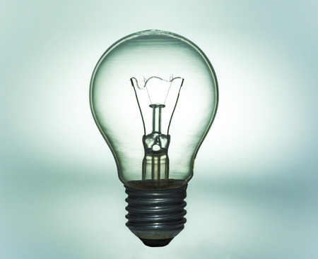 incandescent light bulb on Silhouette shape