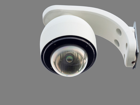 Security CCTV camera or surveillance system on white