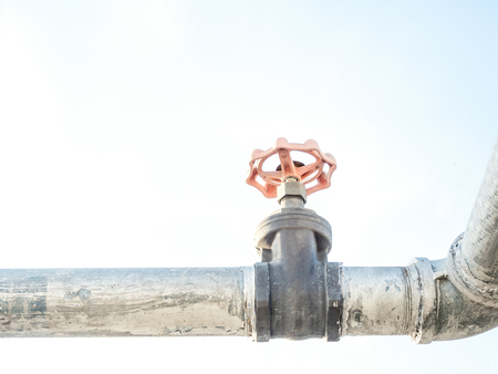 pipe and valve on service for the liquid transferの写真素材