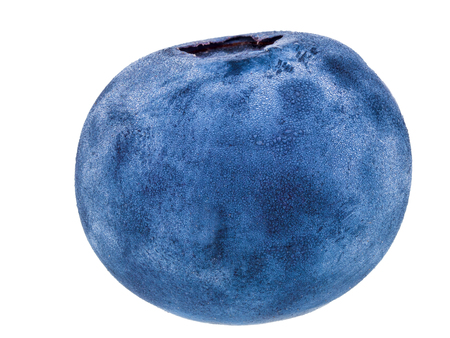 ripe blueberry isolated on white background, stacking focus added, object are all in focusの写真素材