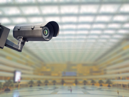 Security CCTV camera or surveillance system in office buildingの写真素材